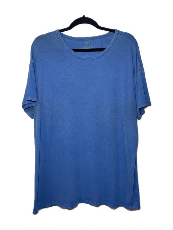 aerie Tops - American Eagle Aerie Blue Distressed Oversized Boyfriend Tee Size Medium